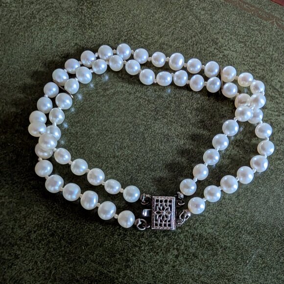 Macy's Jewelry - Pearl and Sterling Silver Bracelet